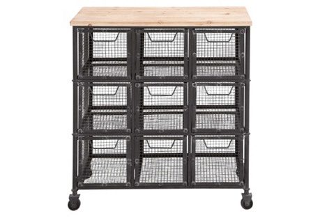 One Kings Lane 33″ Tall Iron Storage Cart – $229.00