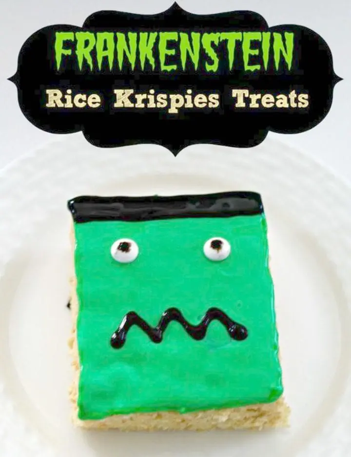 Rice Krispies Frankenstein Treats for Halloween