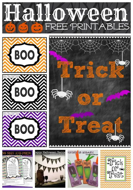 FREE Halloween Printables | Cupcake Toppers, Banners, Bookmarks, Invitations, Signs & More