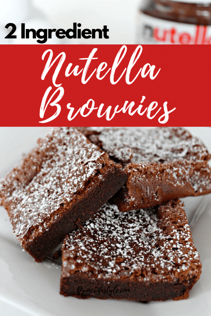 Nutella Brownies 2 Ingredients fudgy nutella brownies