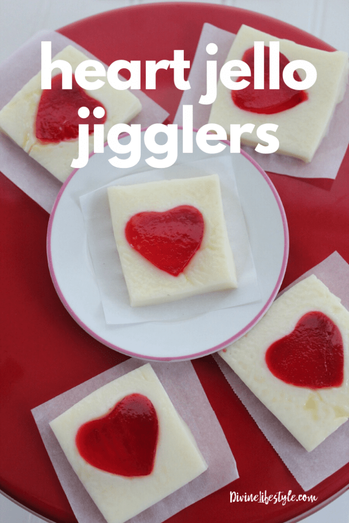 Heart Jello Jigglers for Valentine's Day