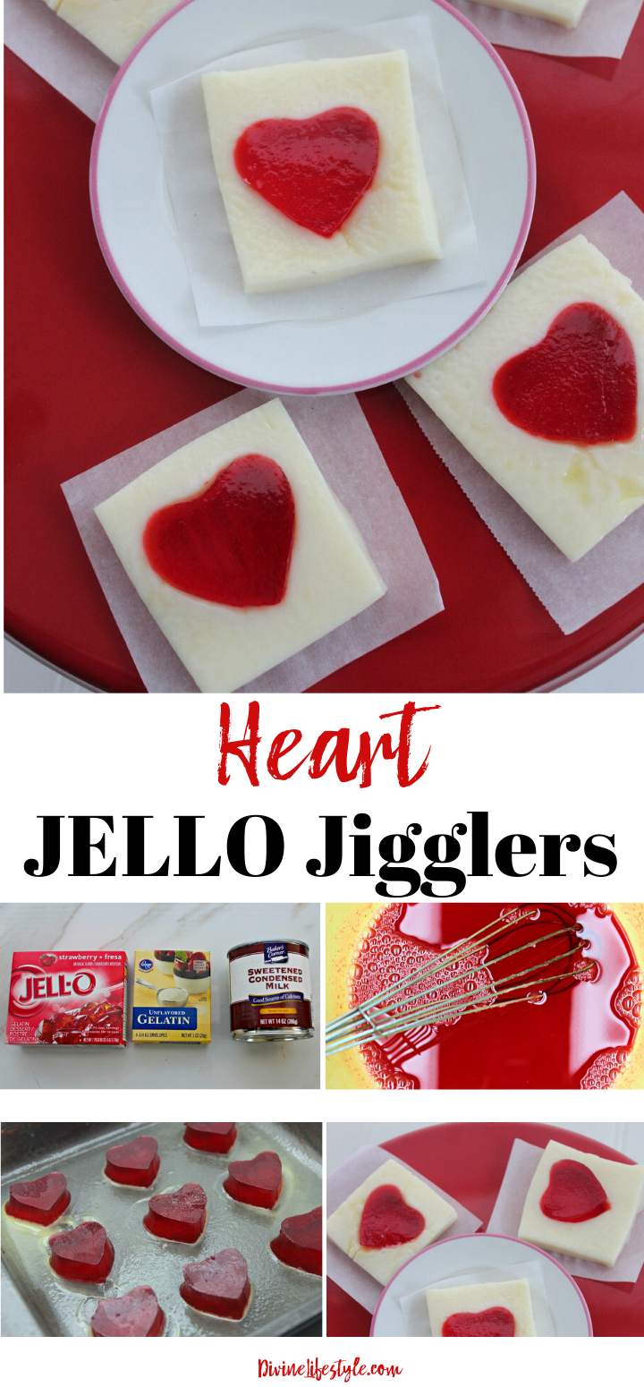 Heart Jello Jigglers for Valentine's Day