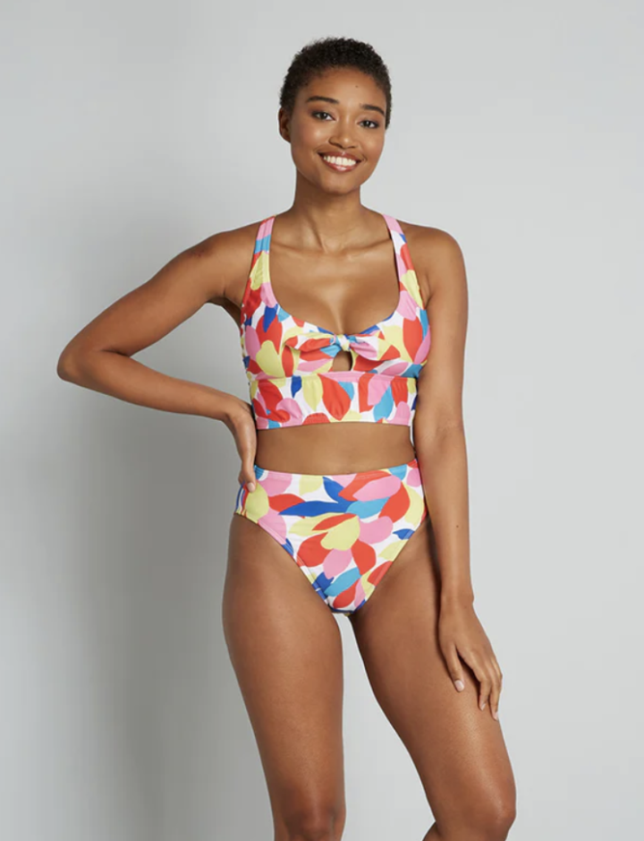 Annika Crop Bikini Top Modcloth Flattering Modest Swimsuits 