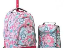 Back to School Best Selling Backpacks for Girls J World New York Lollipop Kids Rolling Backpack with Lunch