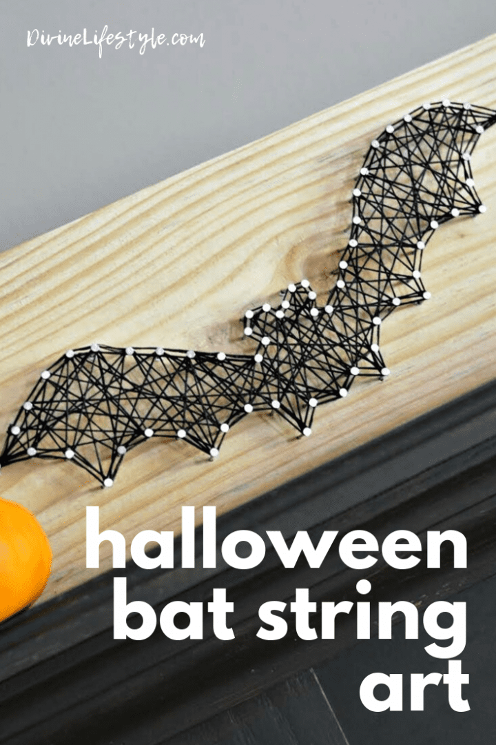 Halloween Bat String Art