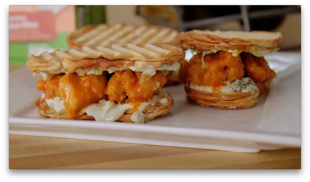 Don’t Lose Your Family Time to Sunday Night Football FARMRICH-BONELESS BUFFALO CHICKEN PRESSED SANDWICH