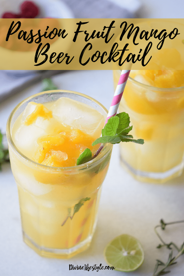 Passion Fruit Mango Beer Cocktail