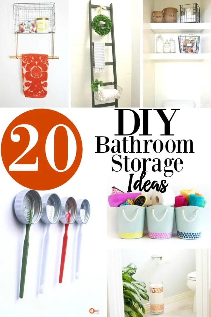 20 DIY Bathroom Storage Ideas