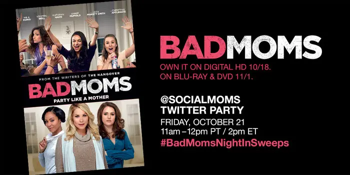 Join the #BadMomsNightInSweeps Twitter Party 10/21 2-3pm EST