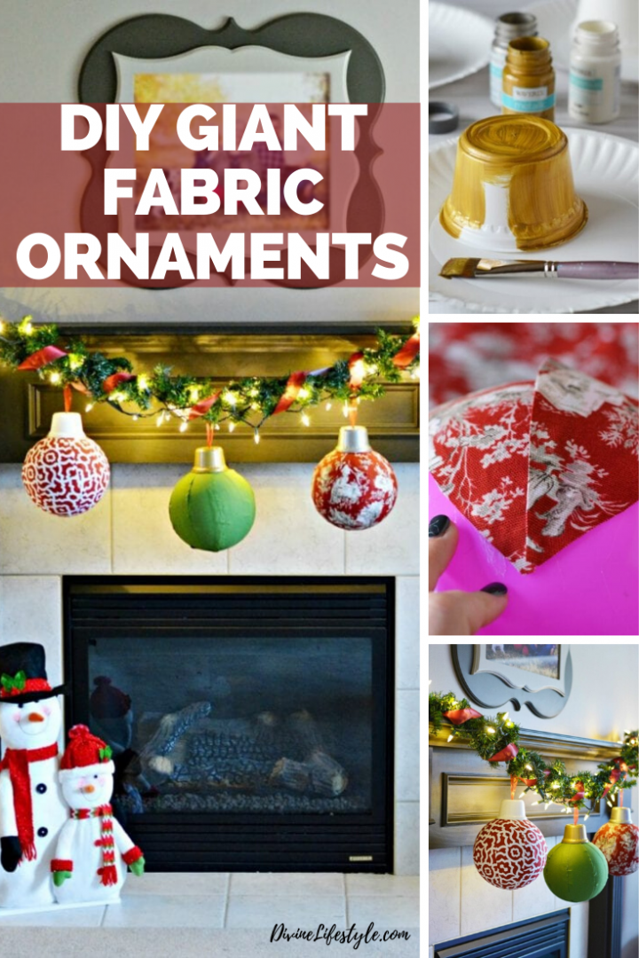Easy DIY Giant Fabric Ornaments