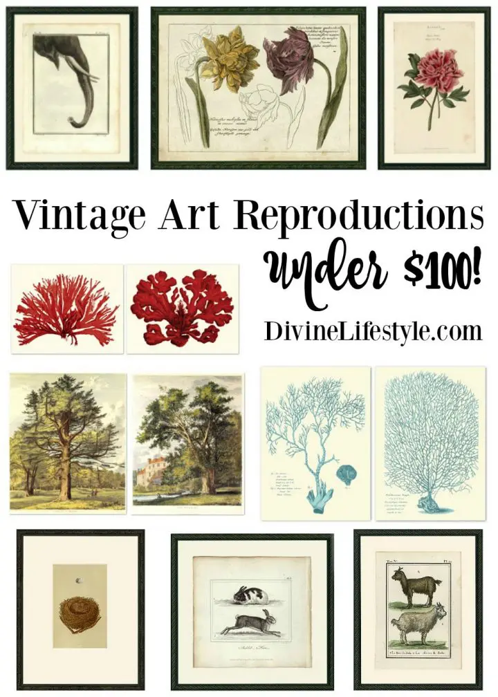 Vintage Art Reproductions Under $100