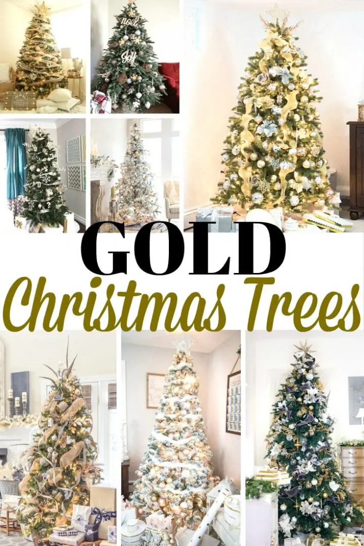 20 Gold Christmas Trees