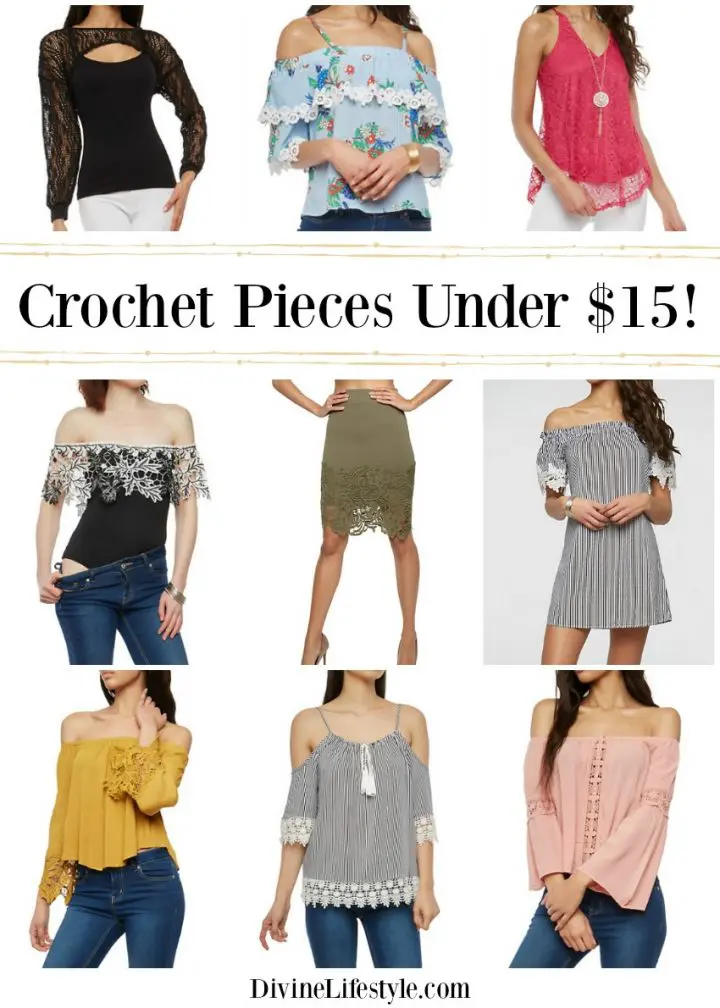 Trendy Crochet Shirts Dresses and Skirts | Under $15