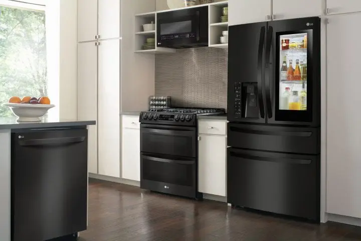 LG Matte Black Stainless Steel Kitchen Appliances