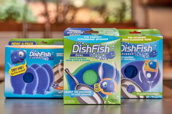 Clean with DishFish the perfect scrubbing sponge #lovemydishfish