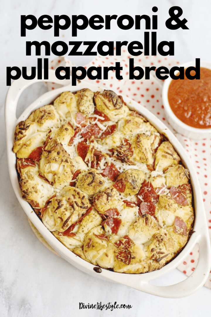 Pepperoni and Mozzarella Pull Apart Bread Recipe