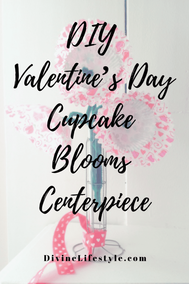 DIY Valentine’s Day Cupcake Blooms Centerpiece