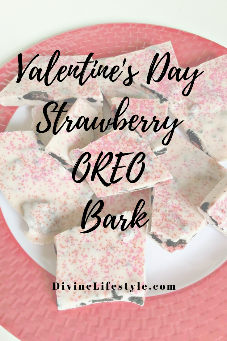 Valentine's Day Strawberry OREO Bark
