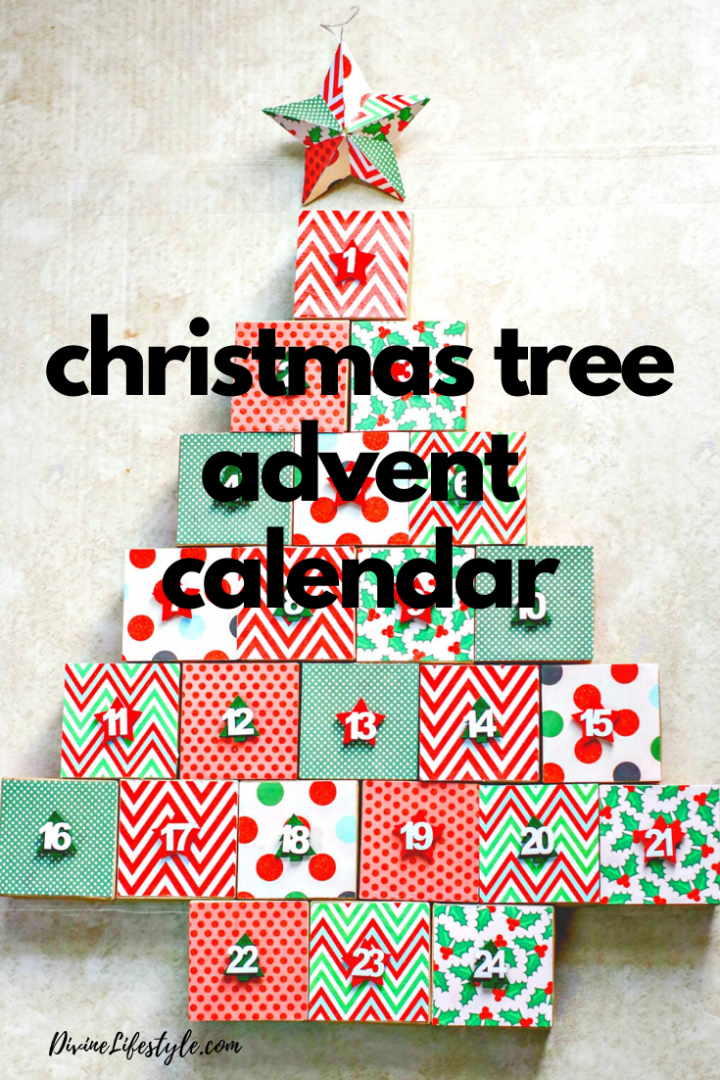 DIY Christmas Tree Advent Calendar