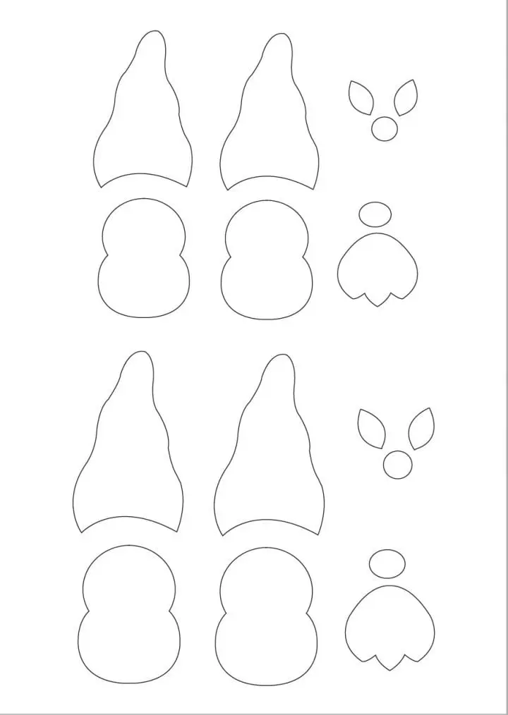 DIY Felt Christmas Gnomes Free Printable Christmas Gnome Pattern