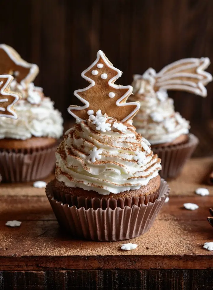 Gingerbread Cupcakes with Cinnamon Buttercream Frosting Recipe