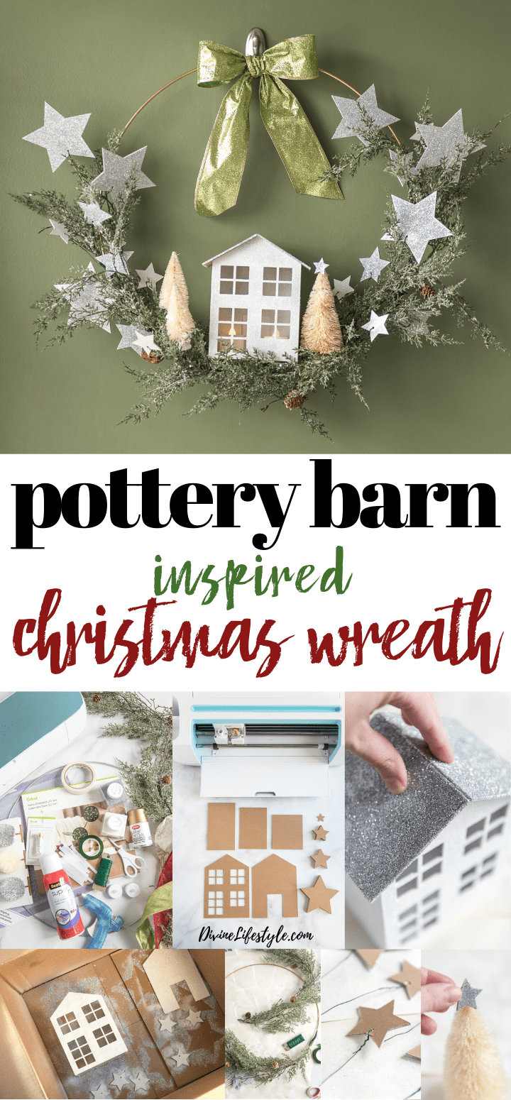 DIY Pottery Barn Inspired Metal Christmas Wreath