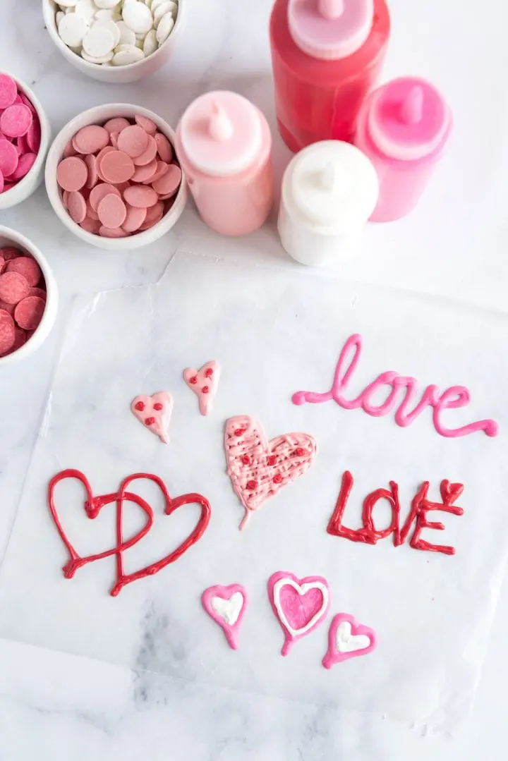 Valentine's Day LOVE Ombre Pancakes Recipe Letters Hearts