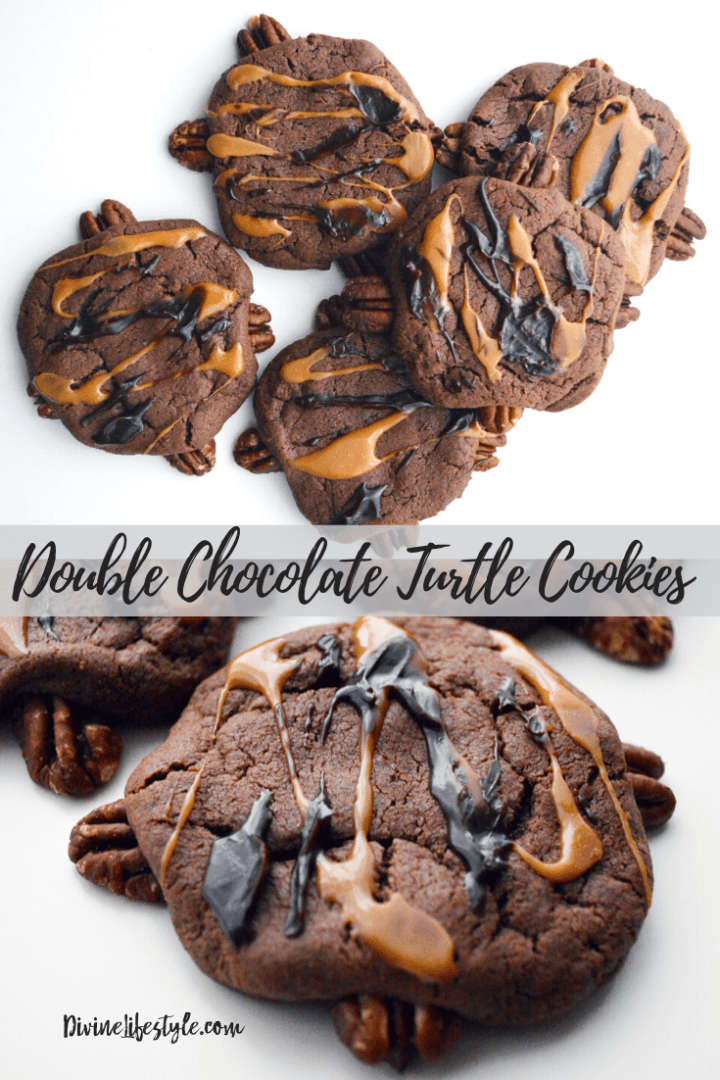 Double Chocolate Turtle Cookies Recipe