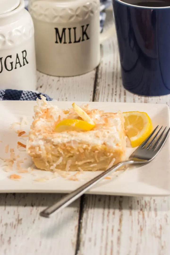 Coconut Meyer Lemon Bar Recipe with Crumb Topping