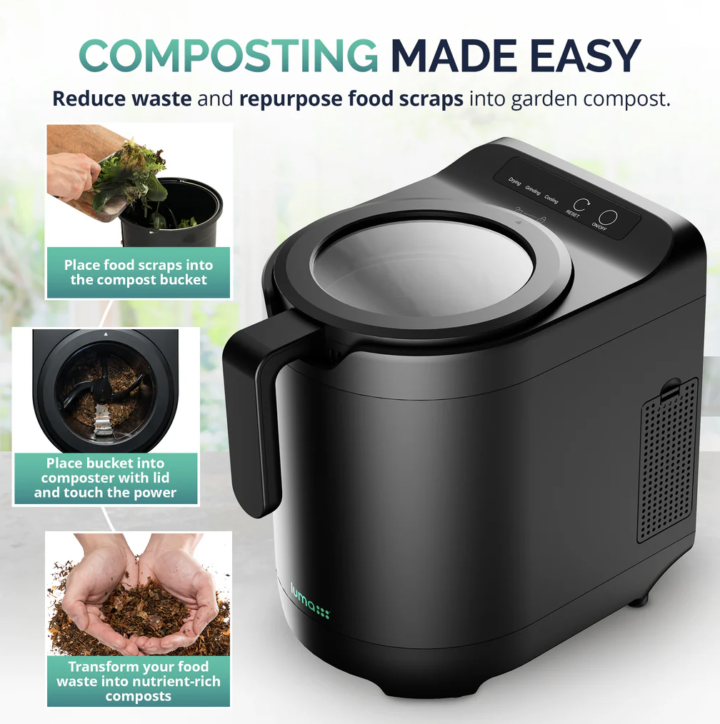 Revolutionize Your Kitchen Waste Management with the NewAir Luma Electric Kitchen Composter