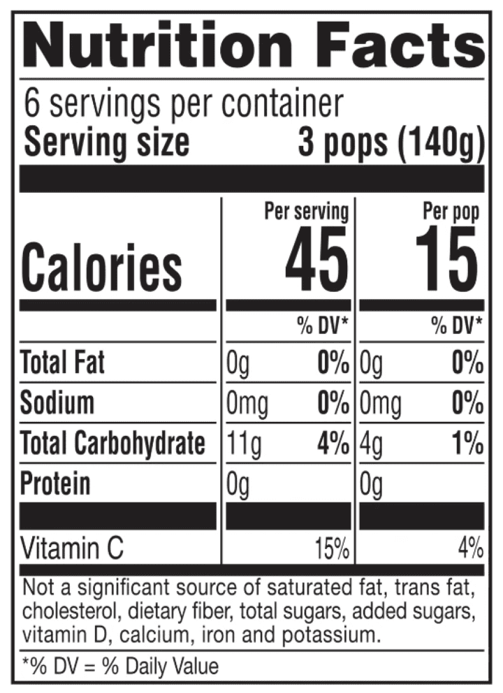 Popsicle Brand Sugar Free popsicles popsicles sugar free nutrition facts