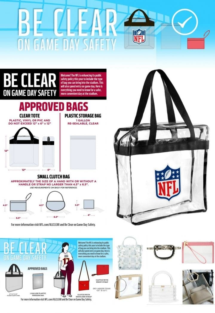 Clear stadium approved tote bags – Clear-Handbags.com