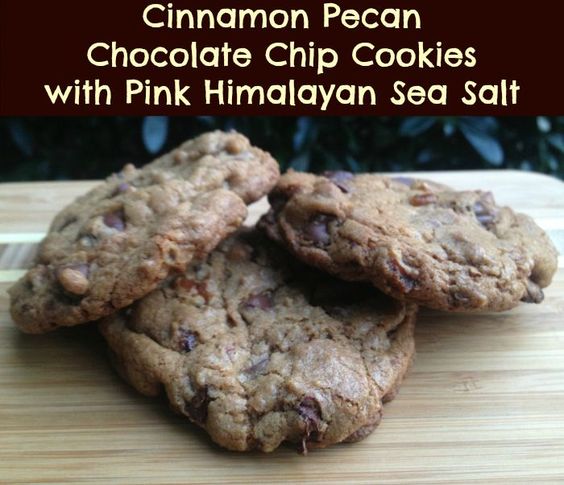 Cinnamon Pecan Chocolate Chip Cookies with Pink Himalayan Sea Salt Recipe