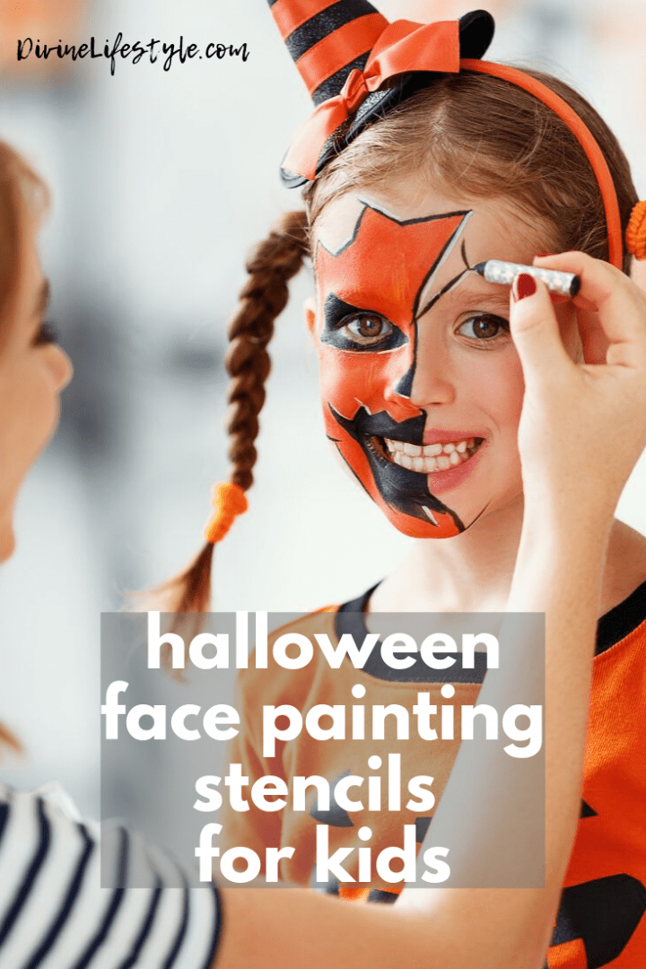 DIY Halloween Face Painting Stencils For Kids with over 20 Patterns