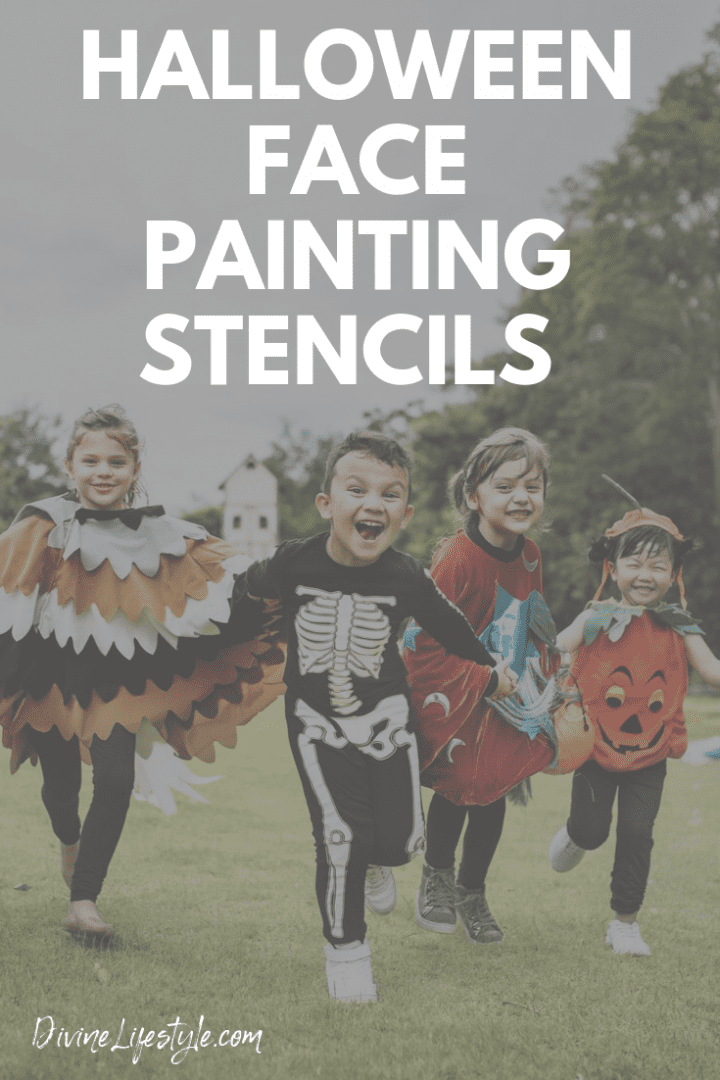 DIY Halloween Face Painting Stencils For Kids with over 20 Patterns