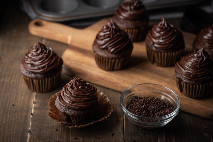 Double Chocolate Cupcakes with Buttercream Frosting Recipe