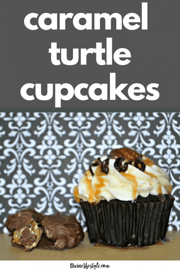 Caramel Turtle Cupcakes