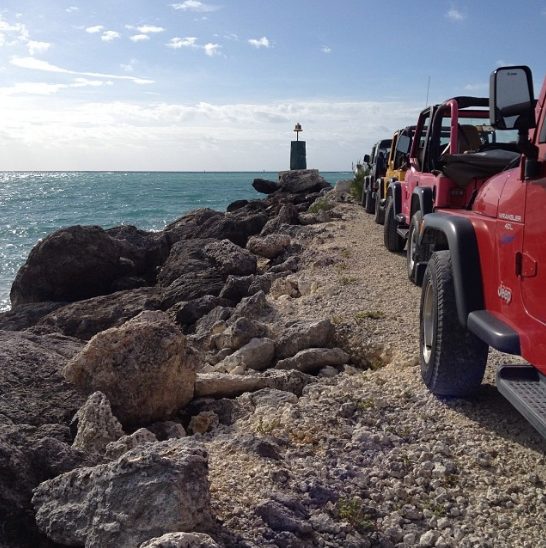 Visiting Grand Bahama Island: The Softer Side of the Bahamas Part 2 - Jeeps in line
