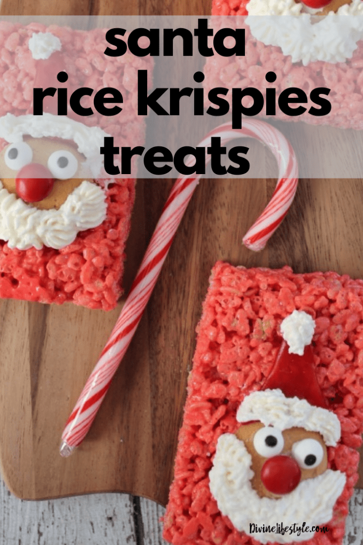 Santa Rice Krispie Treats Christmas Dessert Divine Lifestyle