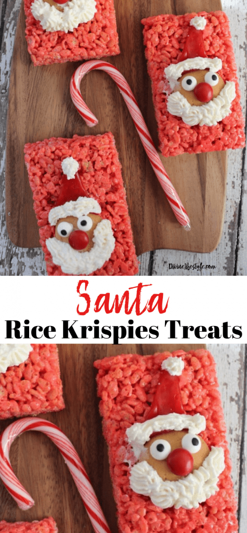 Santa Rice Krispie Treats Christmas Dessert Divine Lifestyle