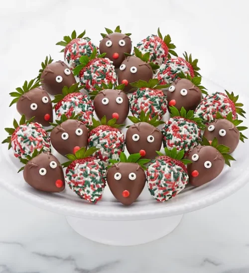 Shari's Berries Santa’s Reindeer Dipped Strawberries