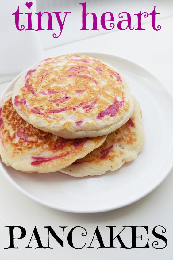 Tiny Heart Pancakes for Valentine's Day