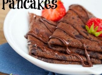 Chocolate Chocolate Chip Thin Pancakes
