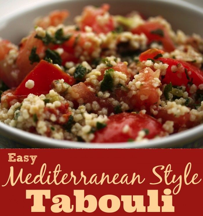 Easy Mediterranean Tabouli Recipe