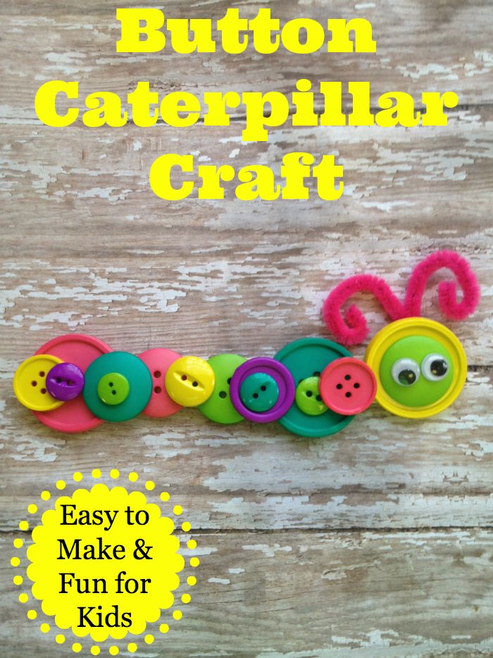Button Caterpillar Craft