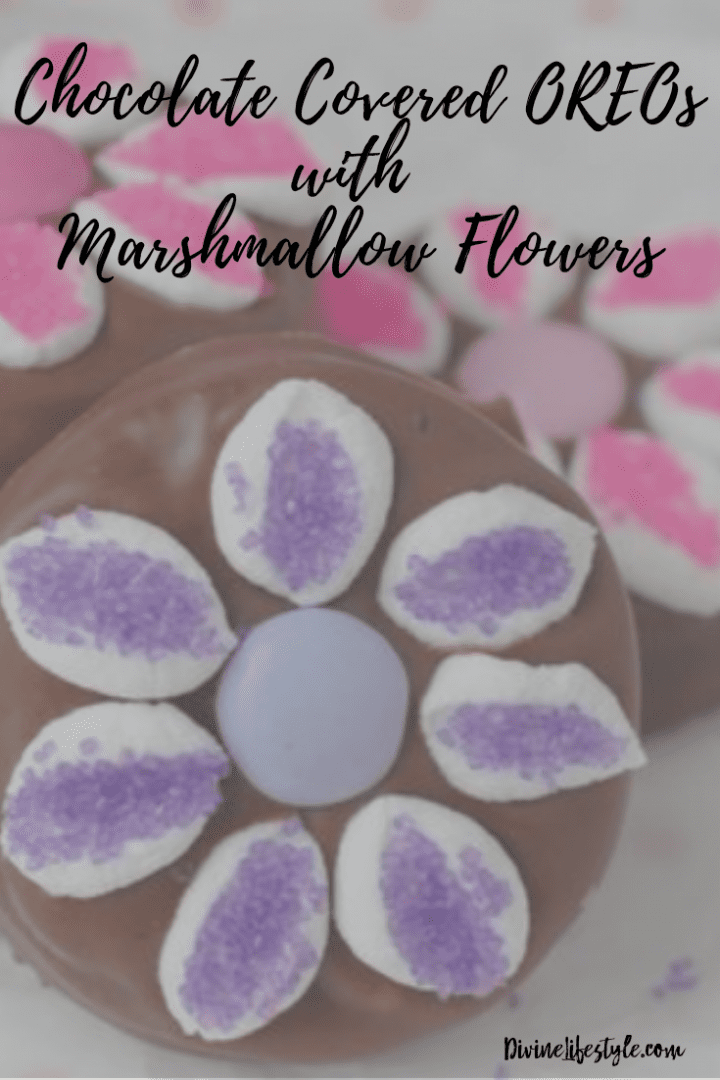 Chocolate Covered OREOs with Marshmallow Flowers Recipe