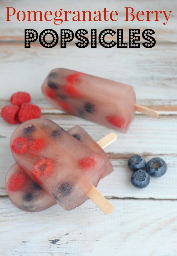 Pomegranate Berry Popsicles