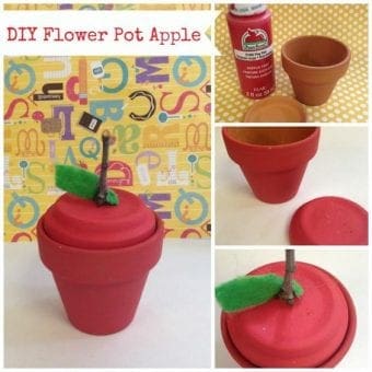 DIY Flower Pot Apple Back to School Craft Divine Lifestyle