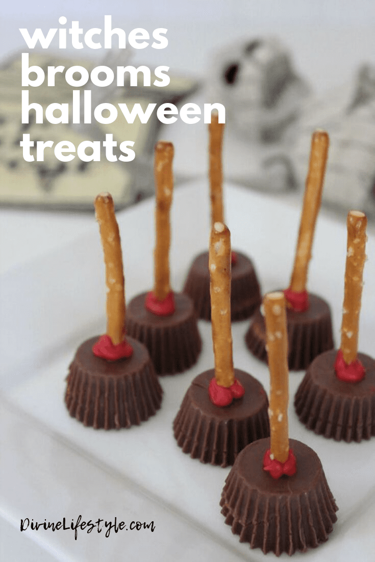 Easy DIY Witches Brooms Chocolate Halloween Treats Divine Lifestyle