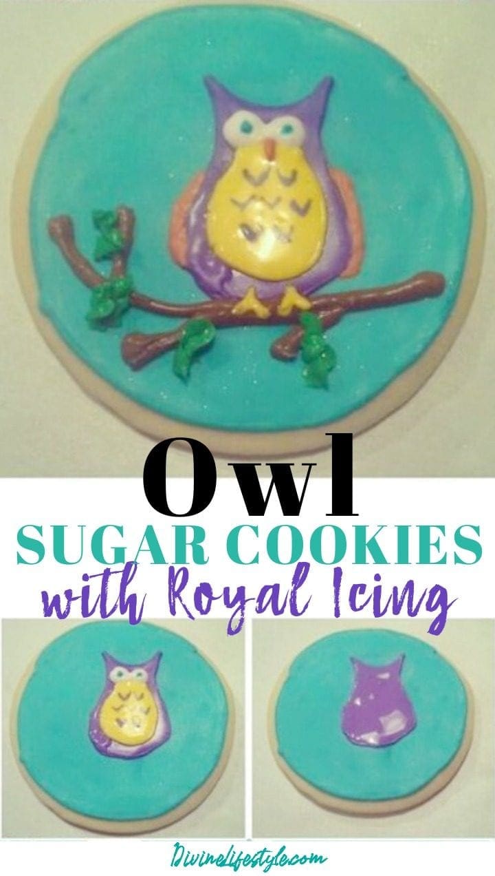 Owl Sugar Cookies with Royal Icing